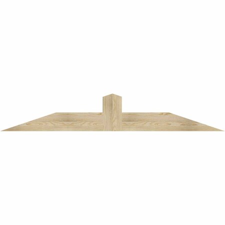 Ekena Millwork Portland Rough Sawn Timber Gable Bracket, Douglas Fir, 72"W x 12"H x 4"D x 6"F, 4/12 Pitch GBW072X12X0406POR00RDF